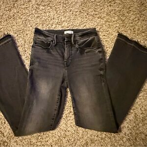 Good American Black Jeans mid rise Flare